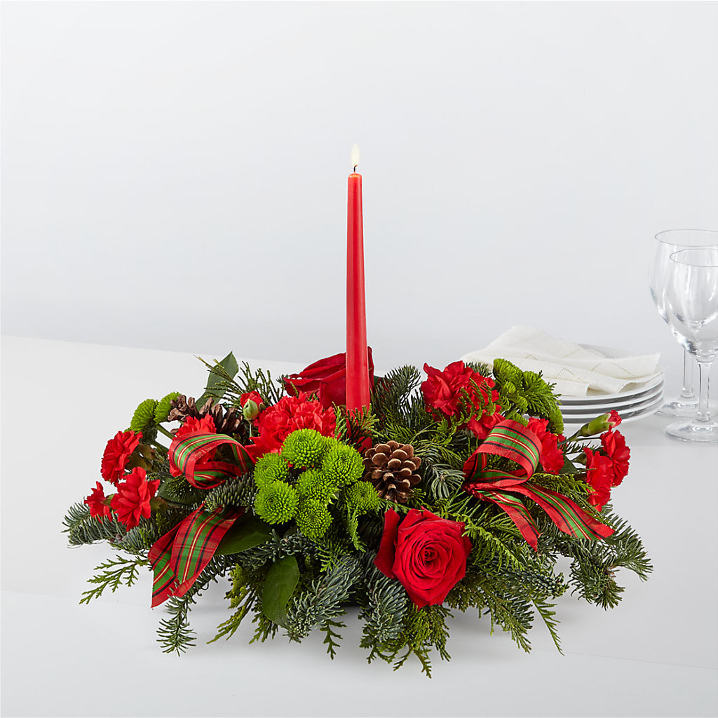 By the Candlelight Centerpiece – MILLER'S FLOWERS, Racine WI