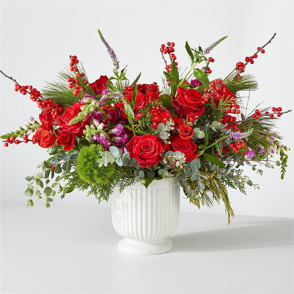 Big Red Bow Bouquet – MILLER'S FLOWERS, Racine WI