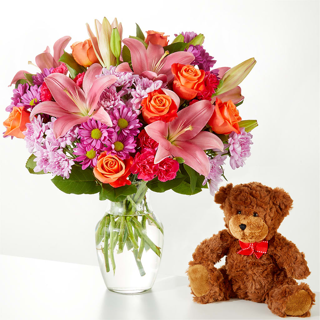 One and Only Bouquet and Bear Bundle – MILLER'S FLOWERS, Racine WI