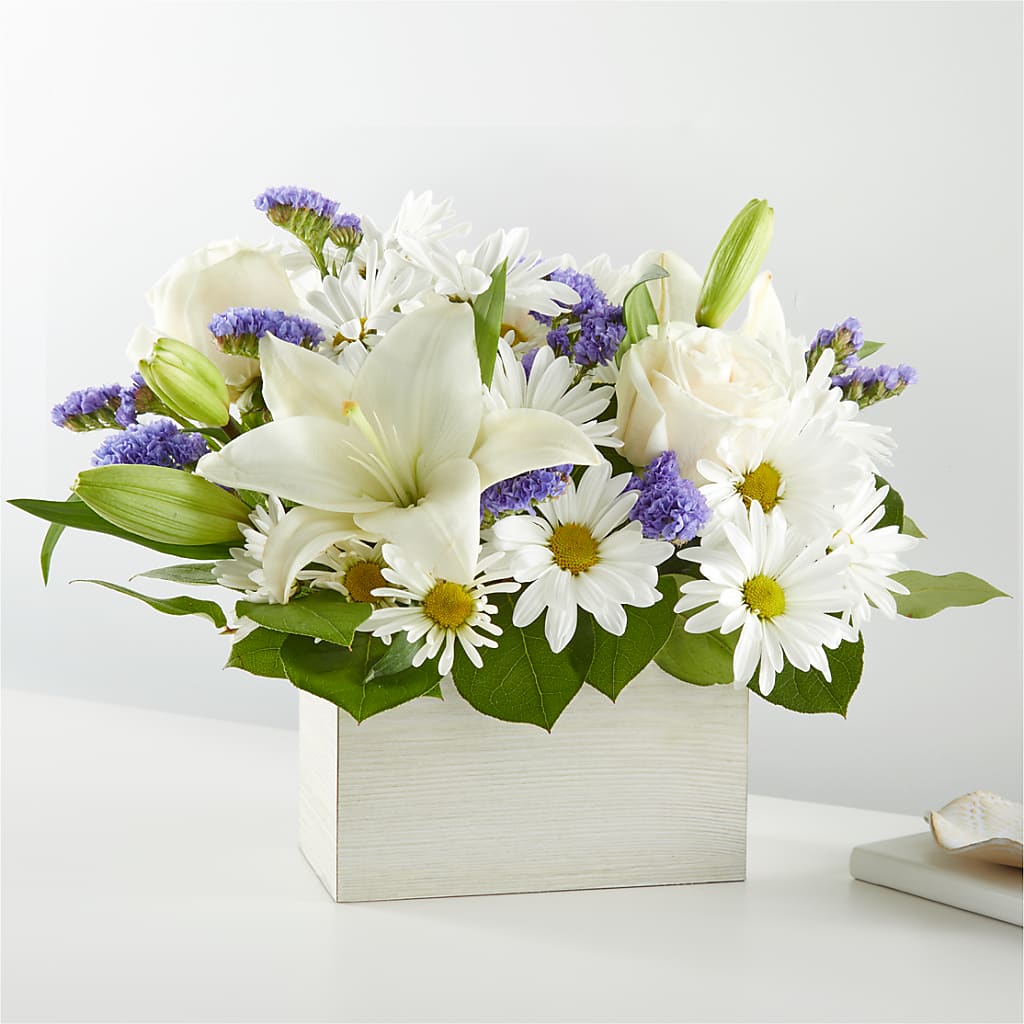 Beyond Blue Box Bouquet – MILLER'S FLOWERS, Racine WI