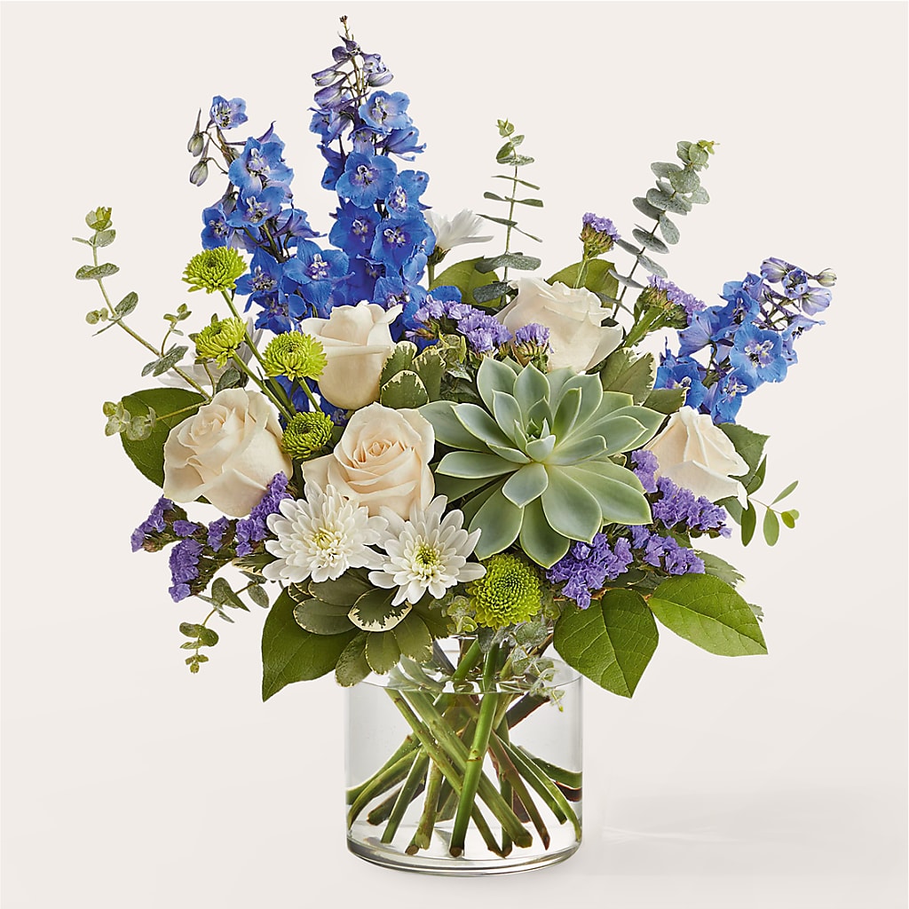 Cerulean Waves Bouquet – MILLER'S FLOWERS, Racine WI