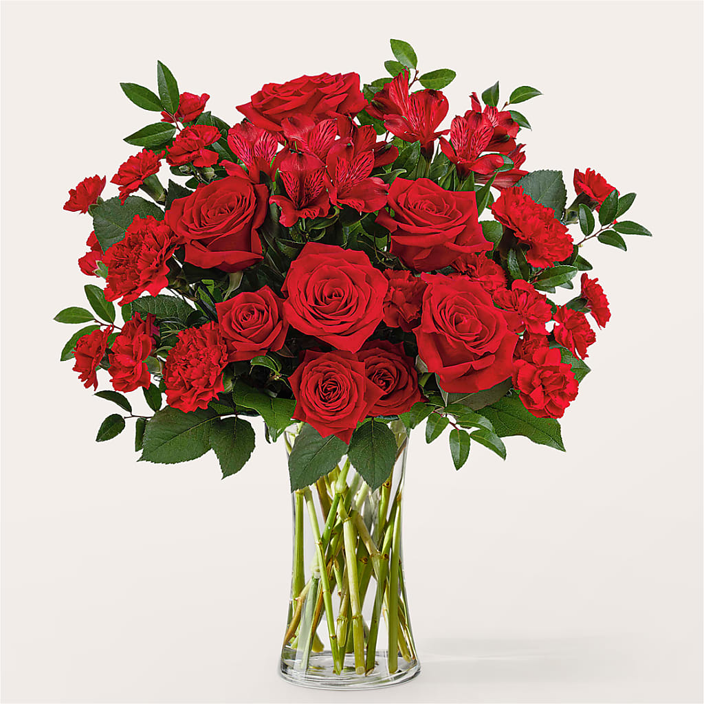 Brilliant Ruby Bouquet – MILLER'S FLOWERS, Racine WI