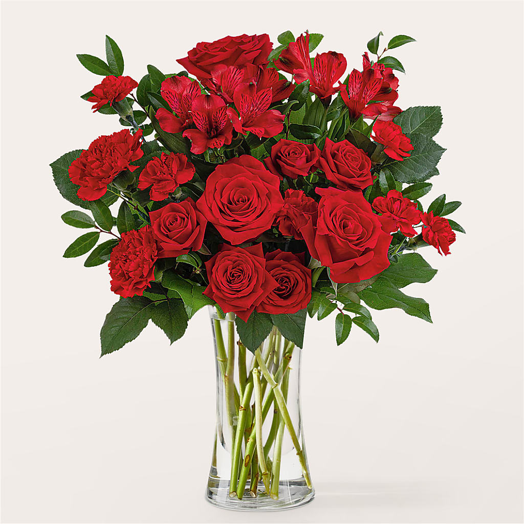 Brilliant Ruby Bouquet – MILLER'S FLOWERS, Racine WI