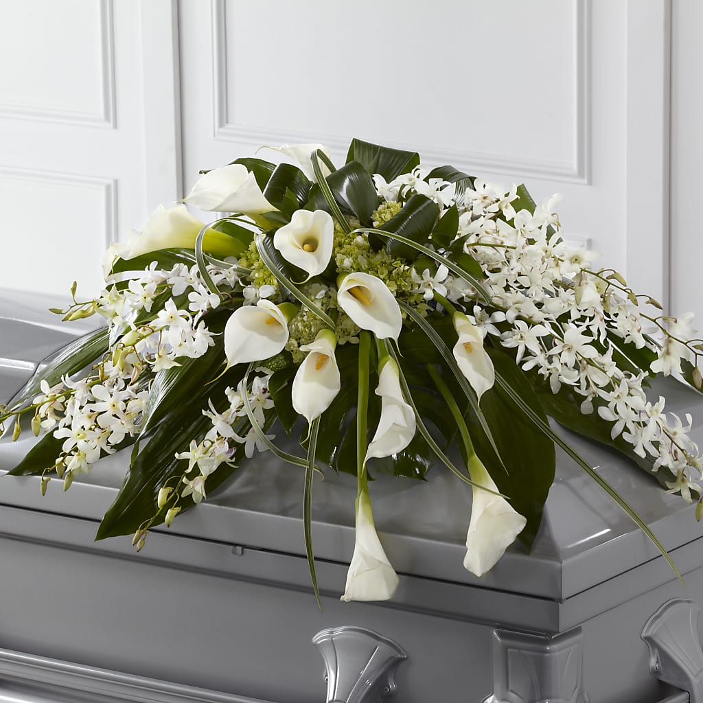 Angel Wings Casket Spray – MILLER'S FLOWERS, Racine WI