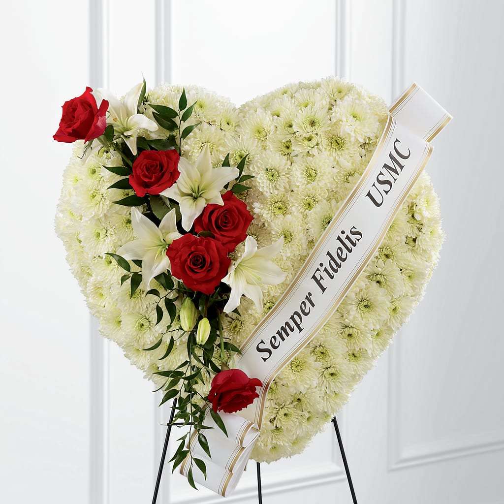 Heartfelt Hero Standing Heart – MILLER'S FLOWERS, Racine WI