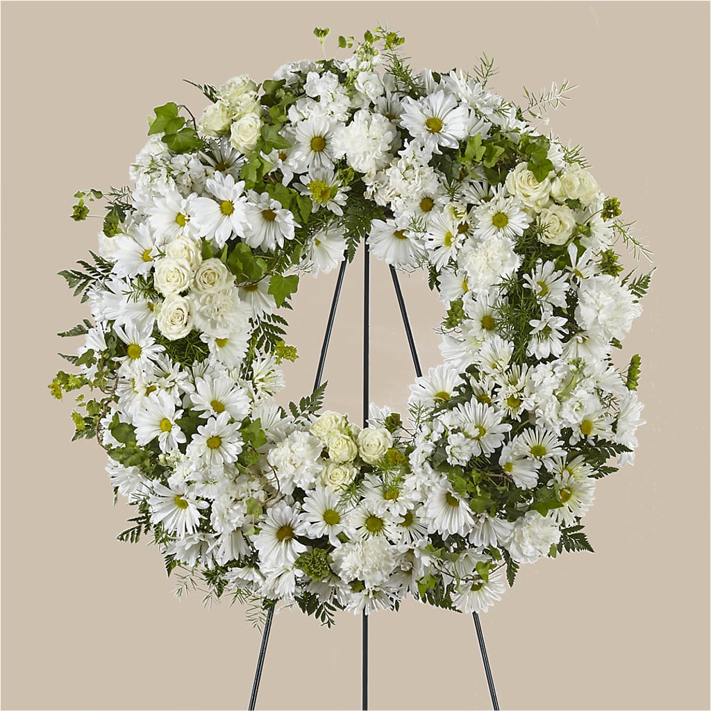 Faithful Wishes Wreath – MILLER'S FLOWERS, Racine WI