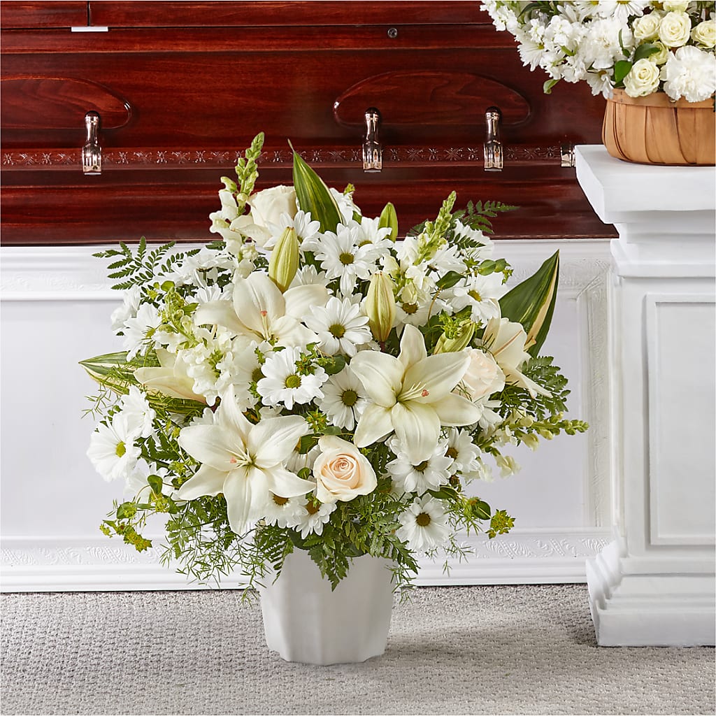 Thoughts of Tranquility Floor Basket – MILLER'S FLOWERS, Racine WI