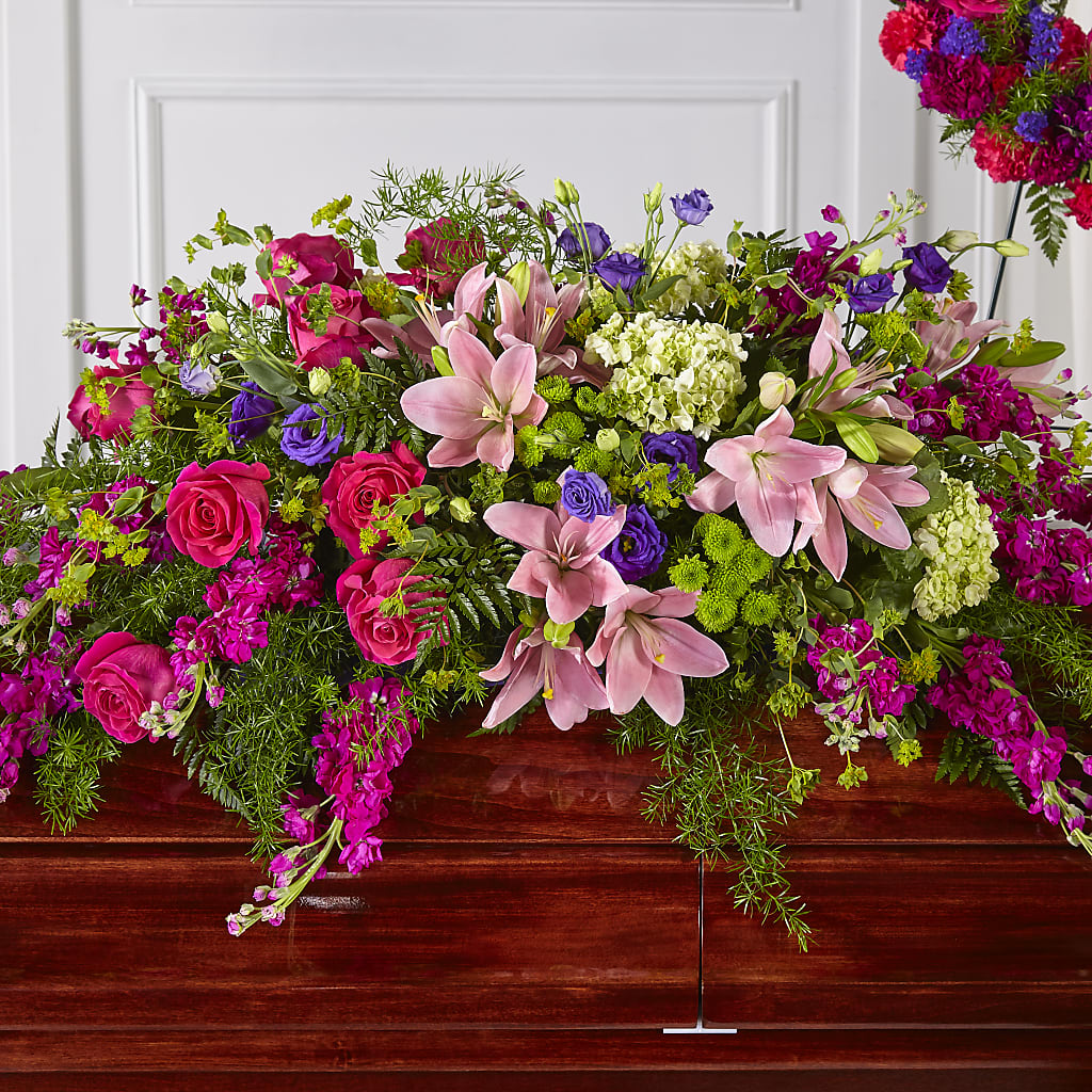 Radiant Tribute Casket Spray – MILLER'S FLOWERS, Racine WI