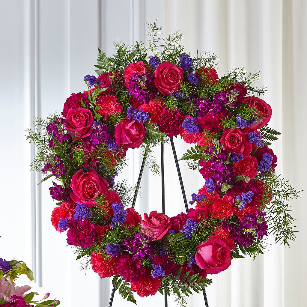 Calming Colors Wreath – MILLER'S FLOWERS, Racine WI