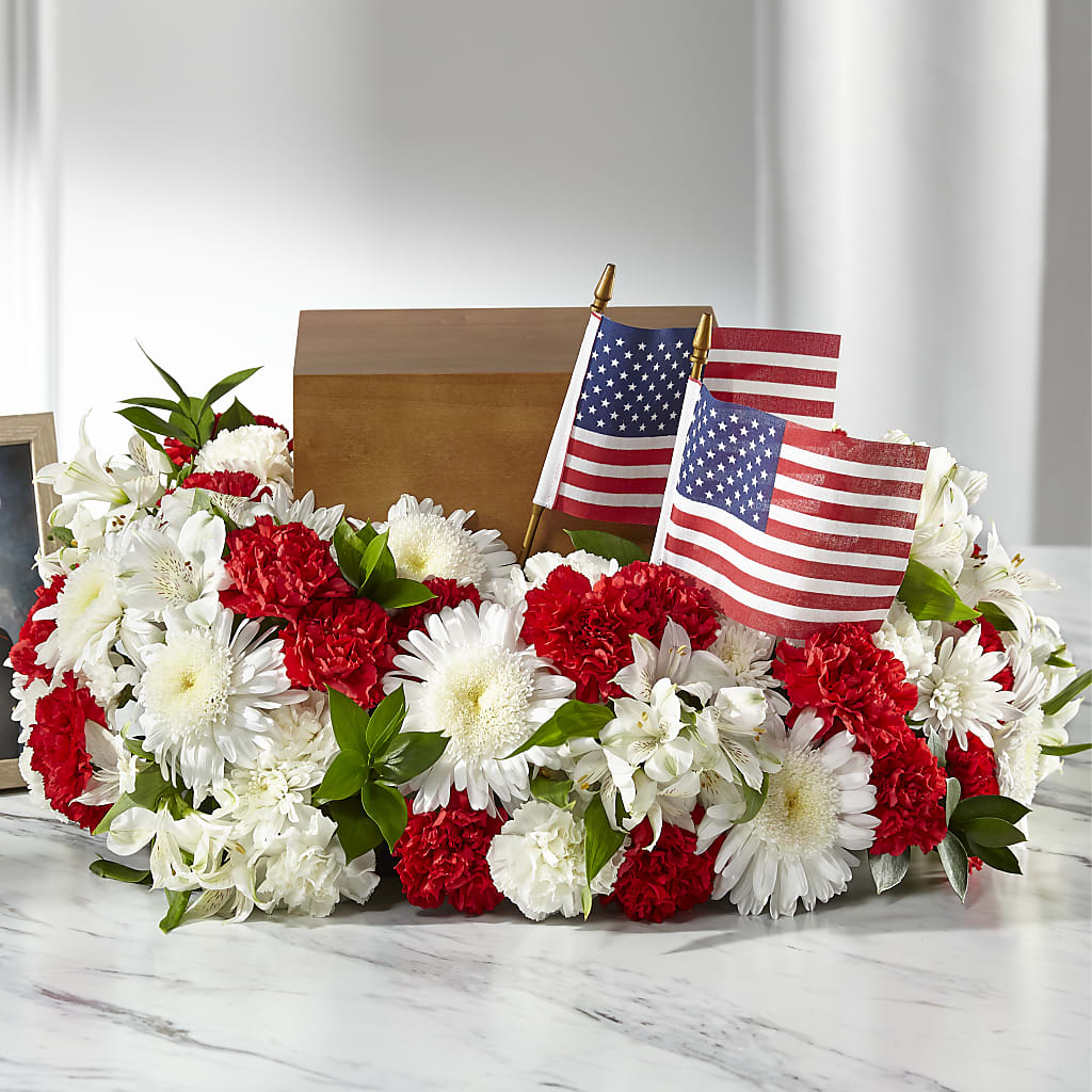 Spirit of Patriotism Cremation Adornment – MILLER'S FLOWERS, Racine WI