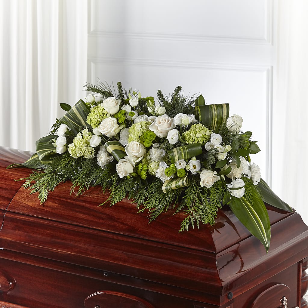 Hopeful Gesture Casket Spray – MILLER'S FLOWERS, Racine WI