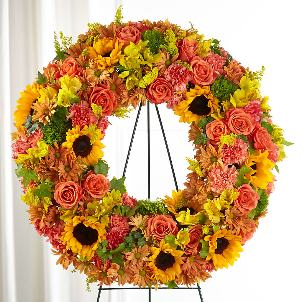 Autumnal Memories Wreath (Standard) – MILLER'S FLOWERS, Racine WI