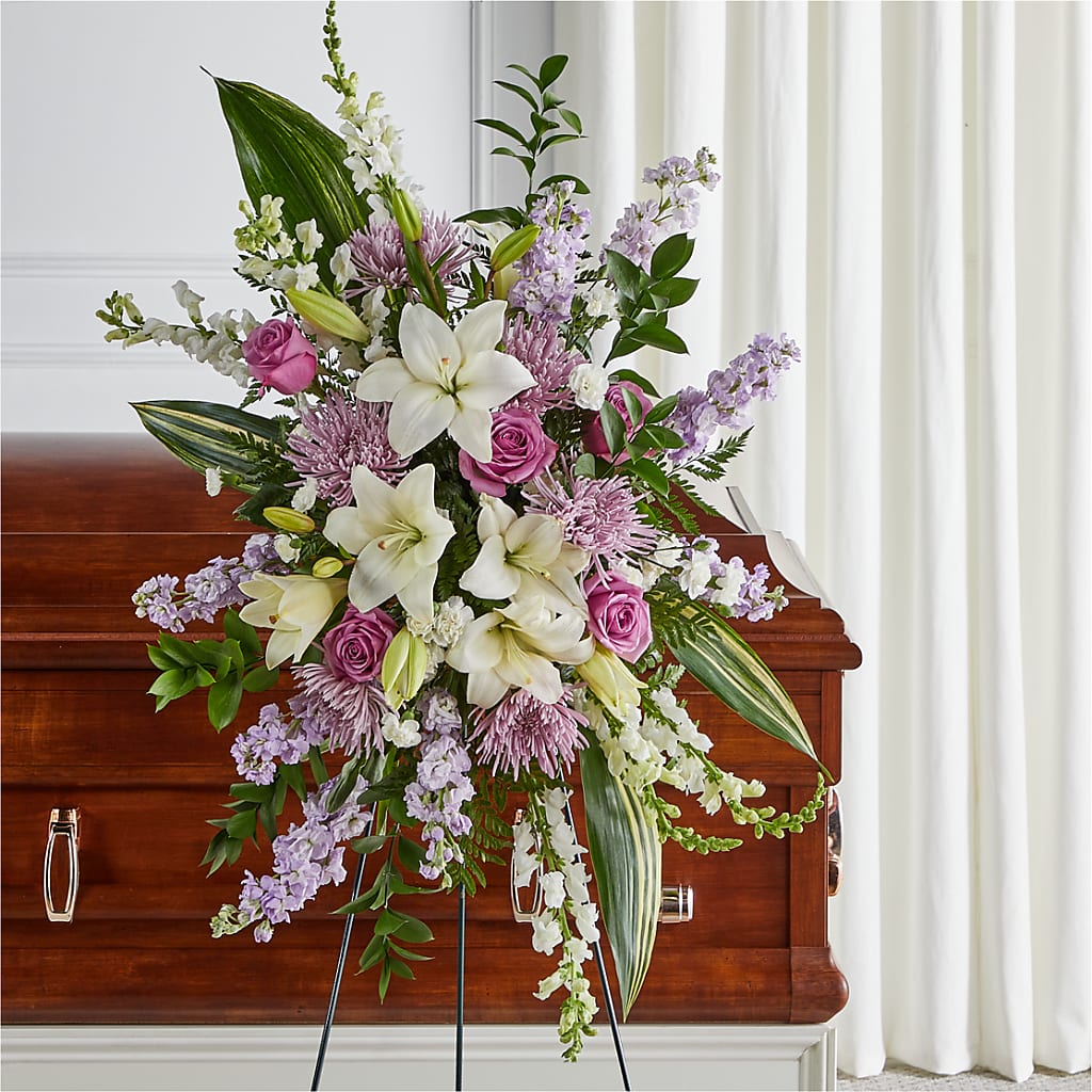 Grateful Hearts Standing Spray – MILLER'S FLOWERS, Racine WI