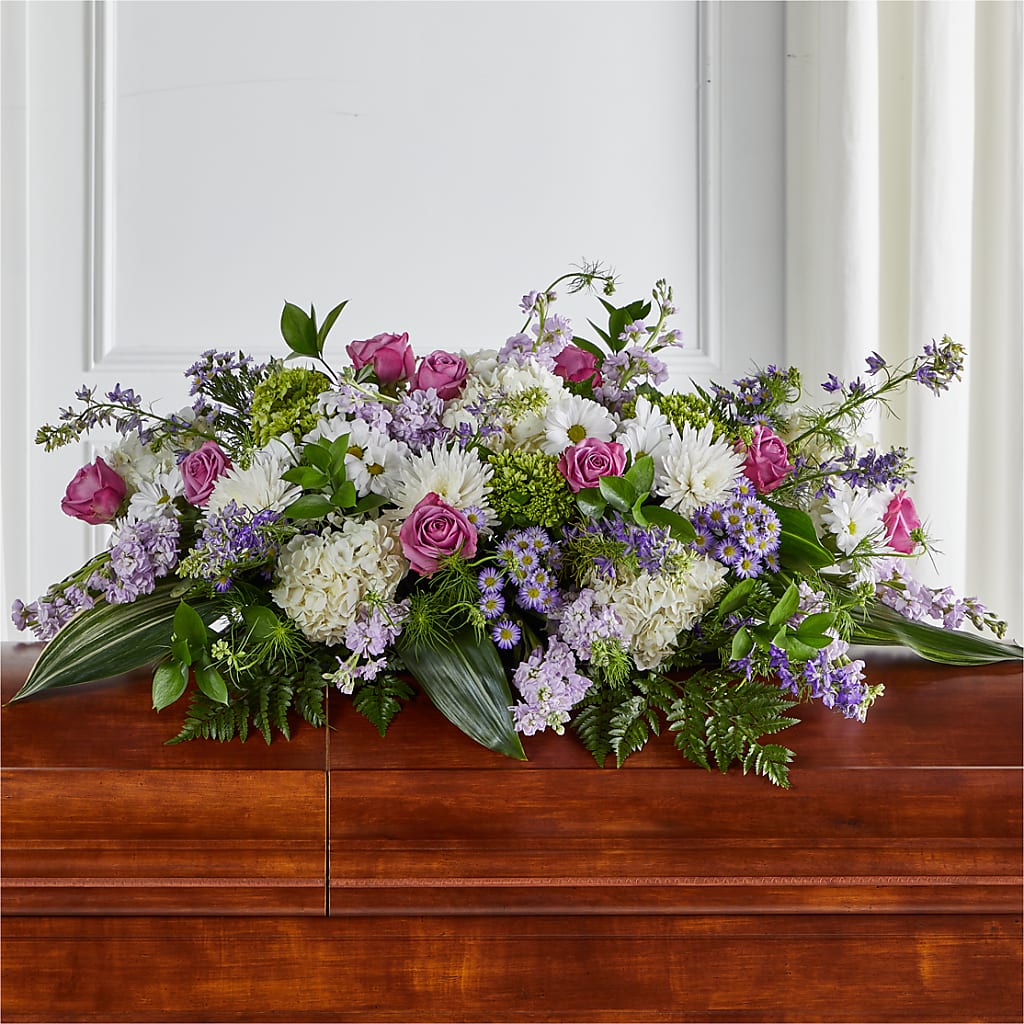 Meadows of Serenity Casket Spray – MILLER'S FLOWERS, Racine WI