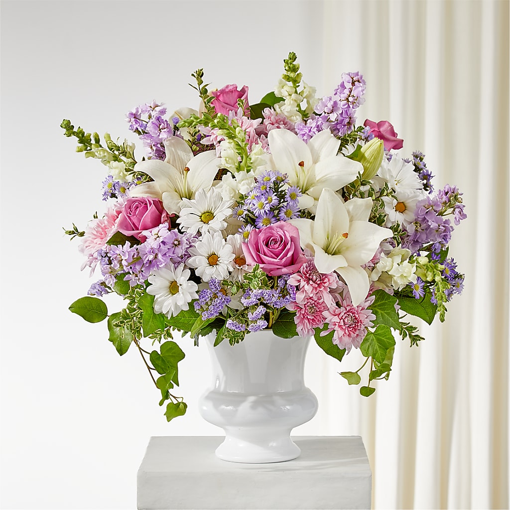 Remarkable Life Urn Arrangement – MILLER'S FLOWERS, Racine WI