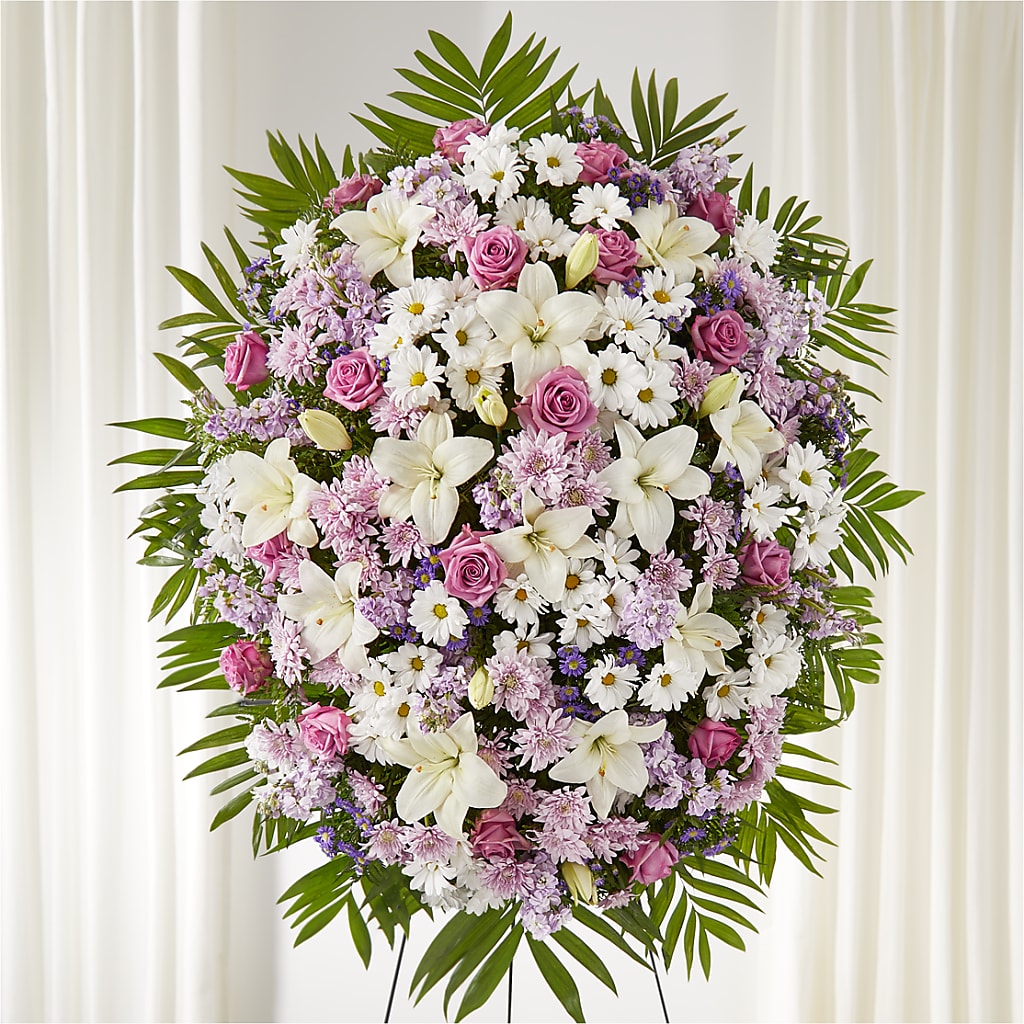 Surrounded by Love Standing Spray – MILLER'S FLOWERS, Racine WI