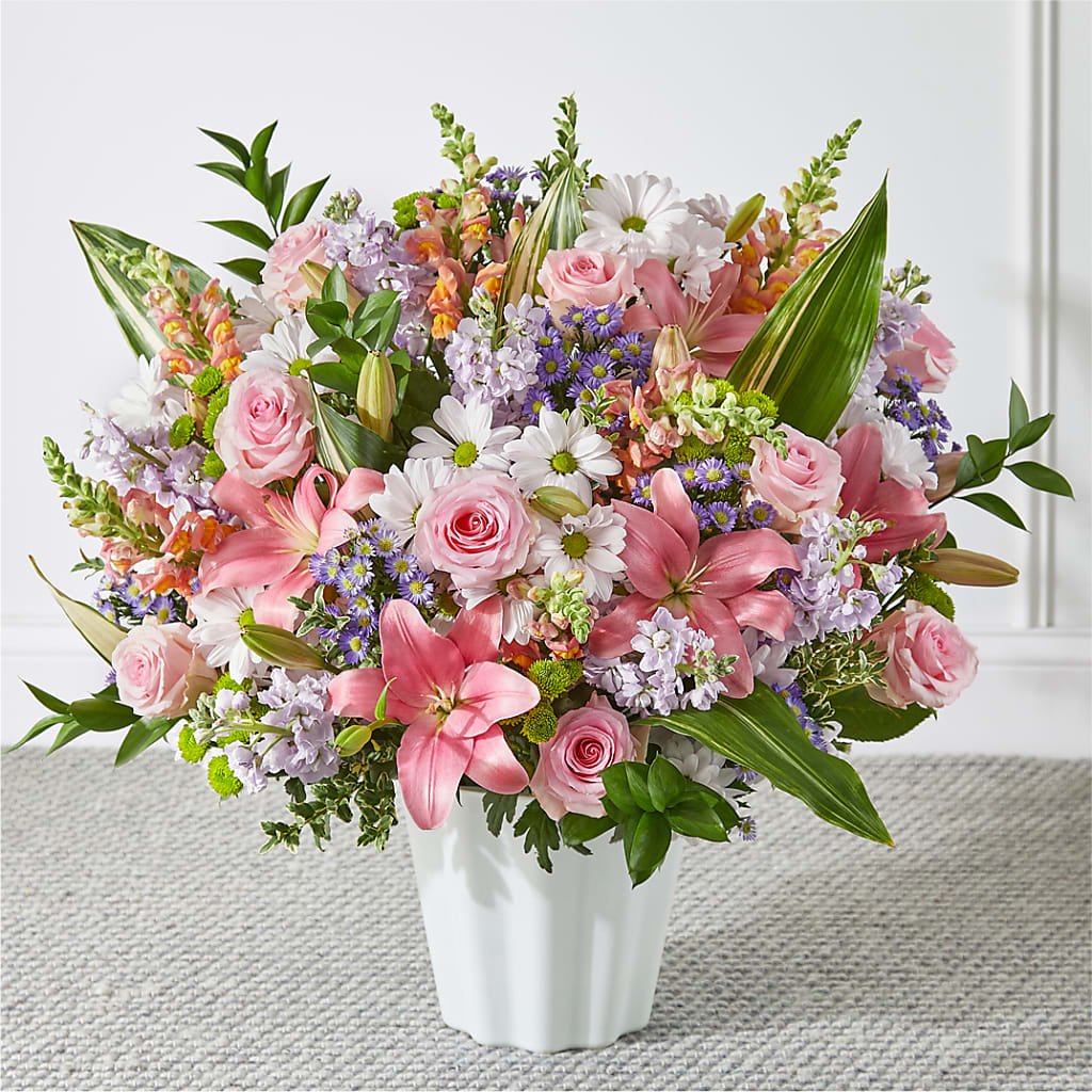 Abundant Compassion Floor Basket – MILLER'S FLOWERS, Racine WI
