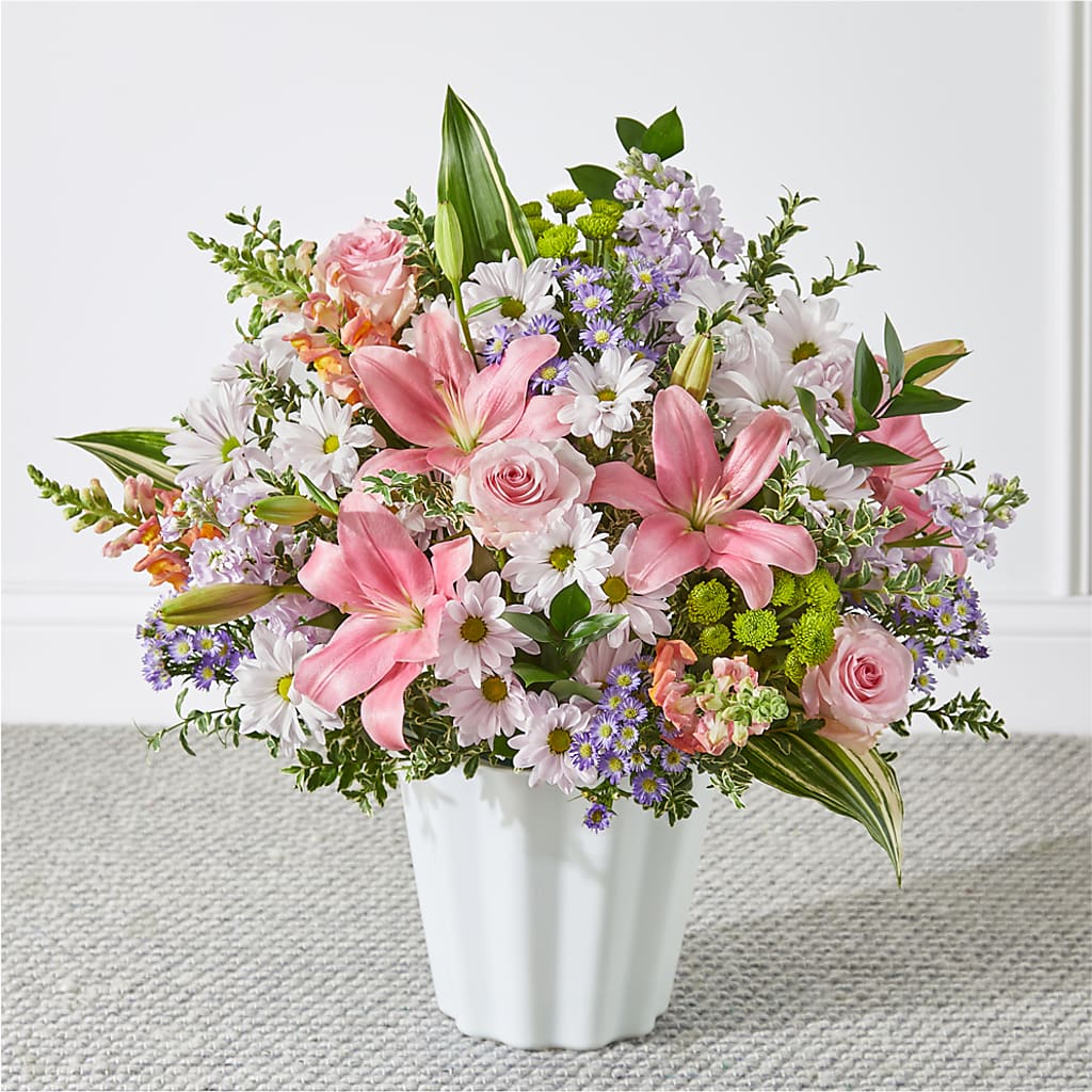 Abundant Compassion Floor Basket – MILLER'S FLOWERS, Racine WI