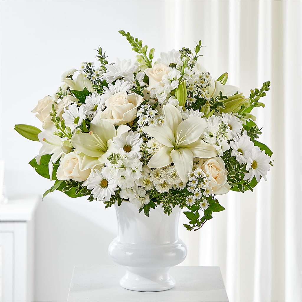Uplifting Urn Arrangement – MILLER'S FLOWERS, Racine WI