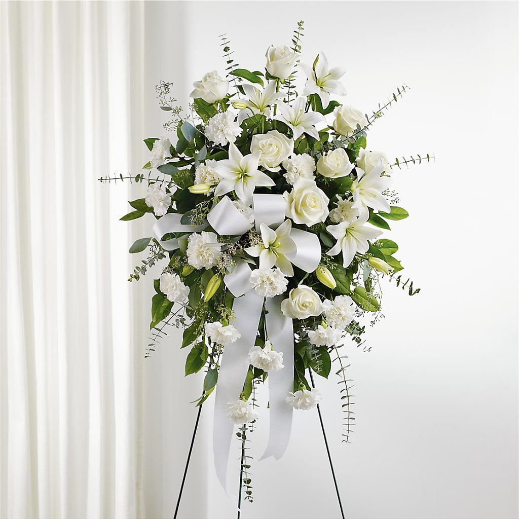 With Care Standing Spray – MILLER'S FLOWERS, Racine WI