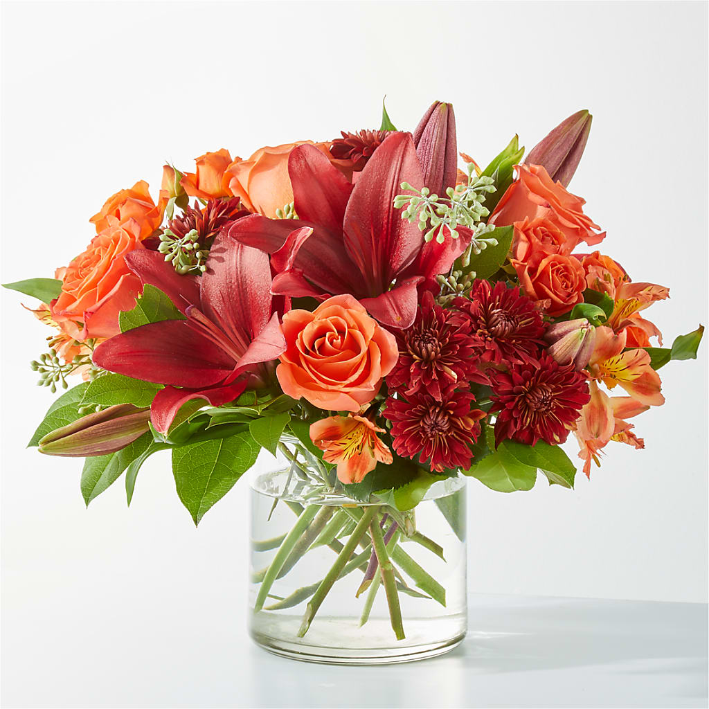 Crimson Leaves Bouquet – MILLER'S FLOWERS, Racine WI