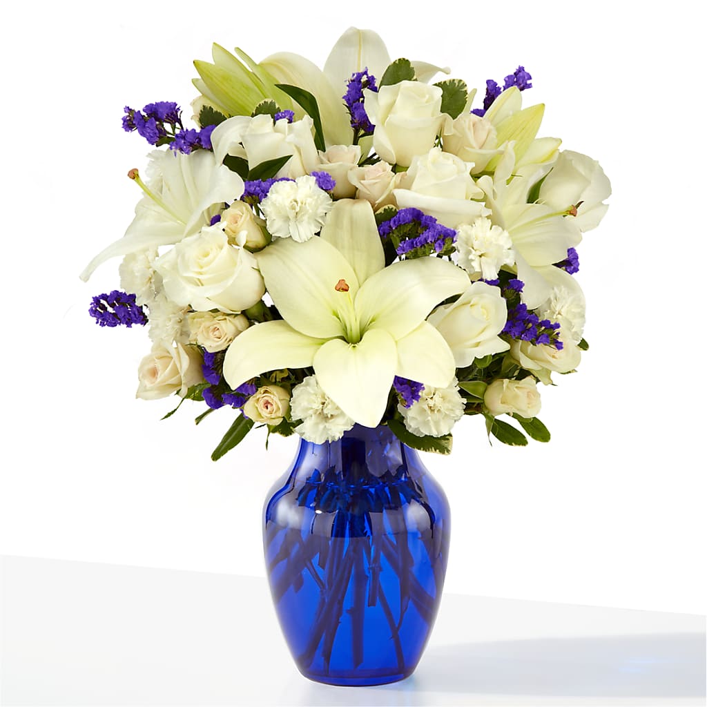 Sapphire Rush Bouquet – MILLER'S FLOWERS, Racine WI