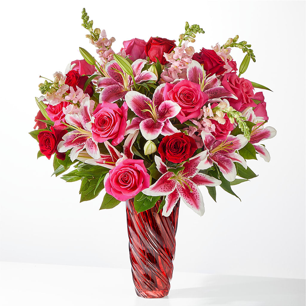 Always You Bouquet with Luxe Swirl Vase – MILLER'S FLOWERS, Racine WI