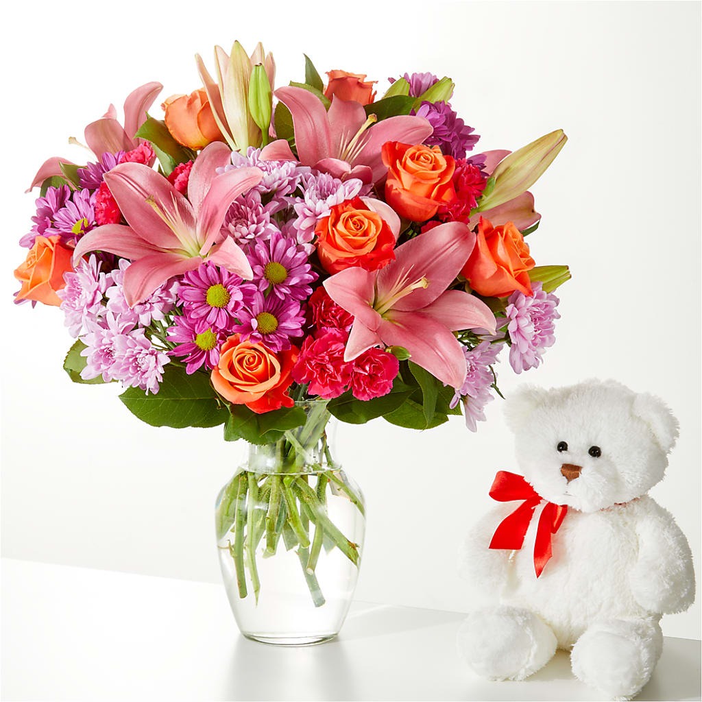 One and Only Bouquet and Bear Bundle – MILLER'S FLOWERS, Racine WI