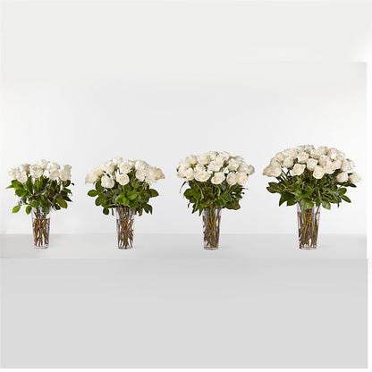 Long Stem White Rose Bouquet – MILLER'S FLOWERS, Racine WI