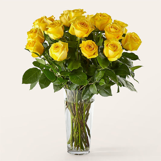 Long Stem Yellow Rose Bouquet – MILLER'S FLOWERS, Racine WI