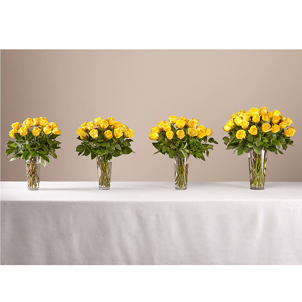 Long Stem Yellow Rose Bouquet – MILLER'S FLOWERS, Racine WI