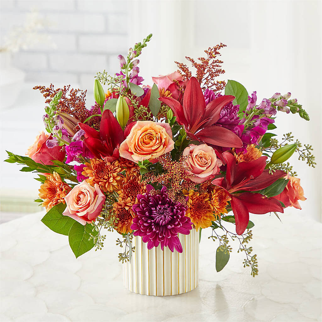Burgundy Landscape Bouquet – MILLER'S FLOWERS, Racine WI