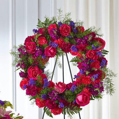 Calming Colors Wreath – MILLER'S FLOWERS, Racine WI