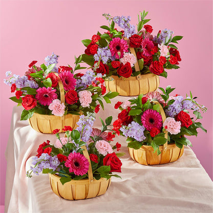 Pink Picnic Basket – MILLER'S FLOWERS, Racine WI
