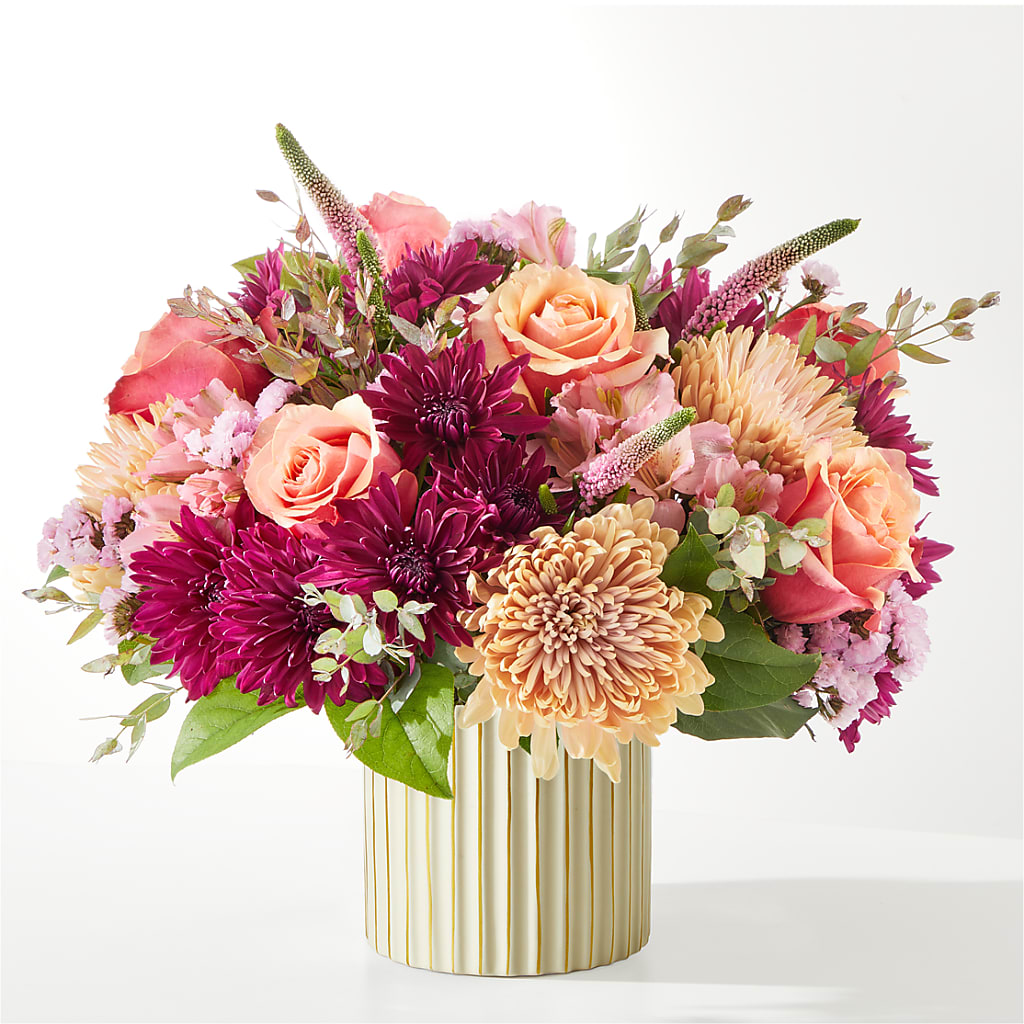 Berry Cobbler Bouquet with Ivory Vase – MILLER'S FLOWERS, Racine WI