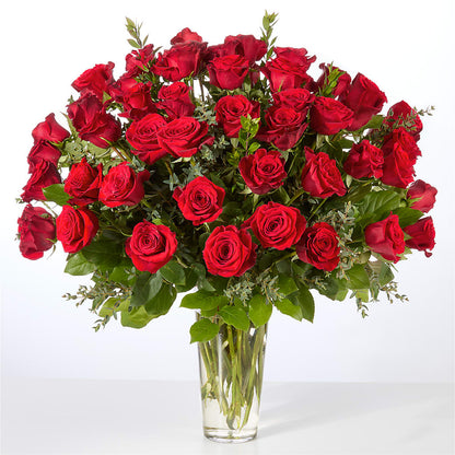 Forever Yours Fifty Stem Red Rose Bouquet – MILLER'S FLOWERS, Racine WI