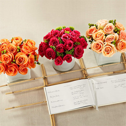Dawn Rose Centerpiece – MILLER'S FLOWERS, Racine WI