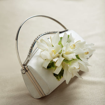 White Purse Decor – MILLER'S FLOWERS, Racine WI